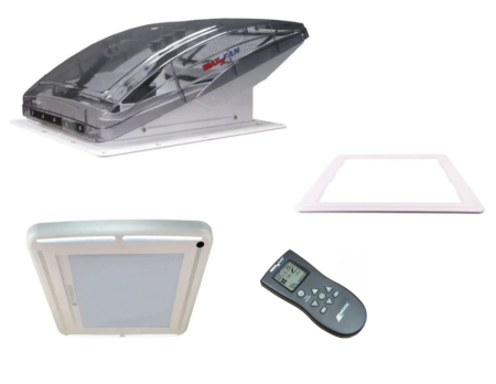 RSM0145 STŘEŠNÍ VENTILÁTOR MAXXFAN DELUXE S LED OSVĚTLENÍM, ŠEDÁ BARVA