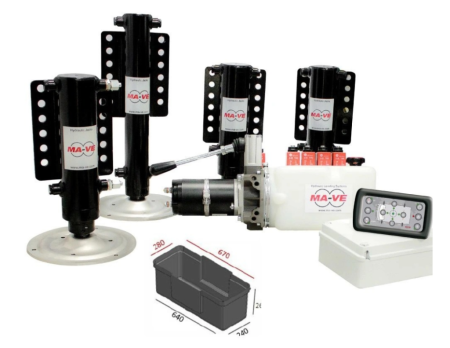 RSM0136 NIVELAČNÍ HYDRAULICKÉ NOHY MA-VE - S VNĚJŠÍM KRYTEM ČERPADLA